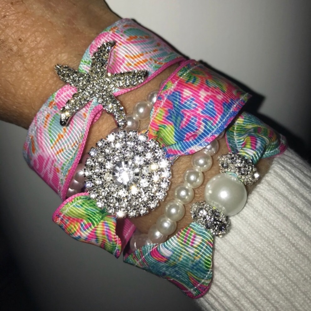 Starfish Ribbon Bracelet Set beach vacation